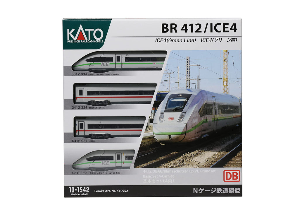 Kato N Gauge 4 Cars Basic Set 10-1542 Green Belt Railway Model Train
