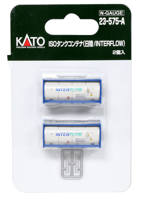 Kato N Gauge Iso Tank Container - Nippon Riku - 2 Pieces Railway Model 23-575-A
