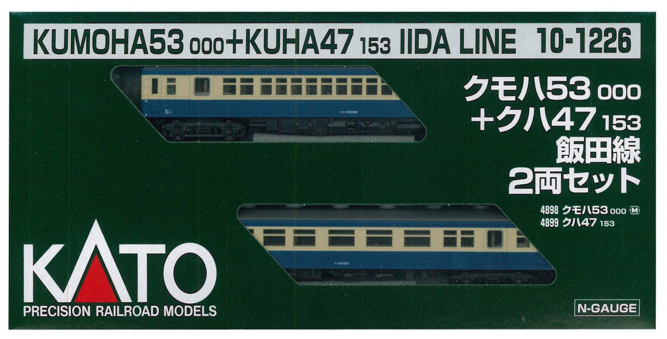 Kato N Gauge Iida Line 2-Car Set Railway Model Train Kumoha53000+Kuha47153 10-1226