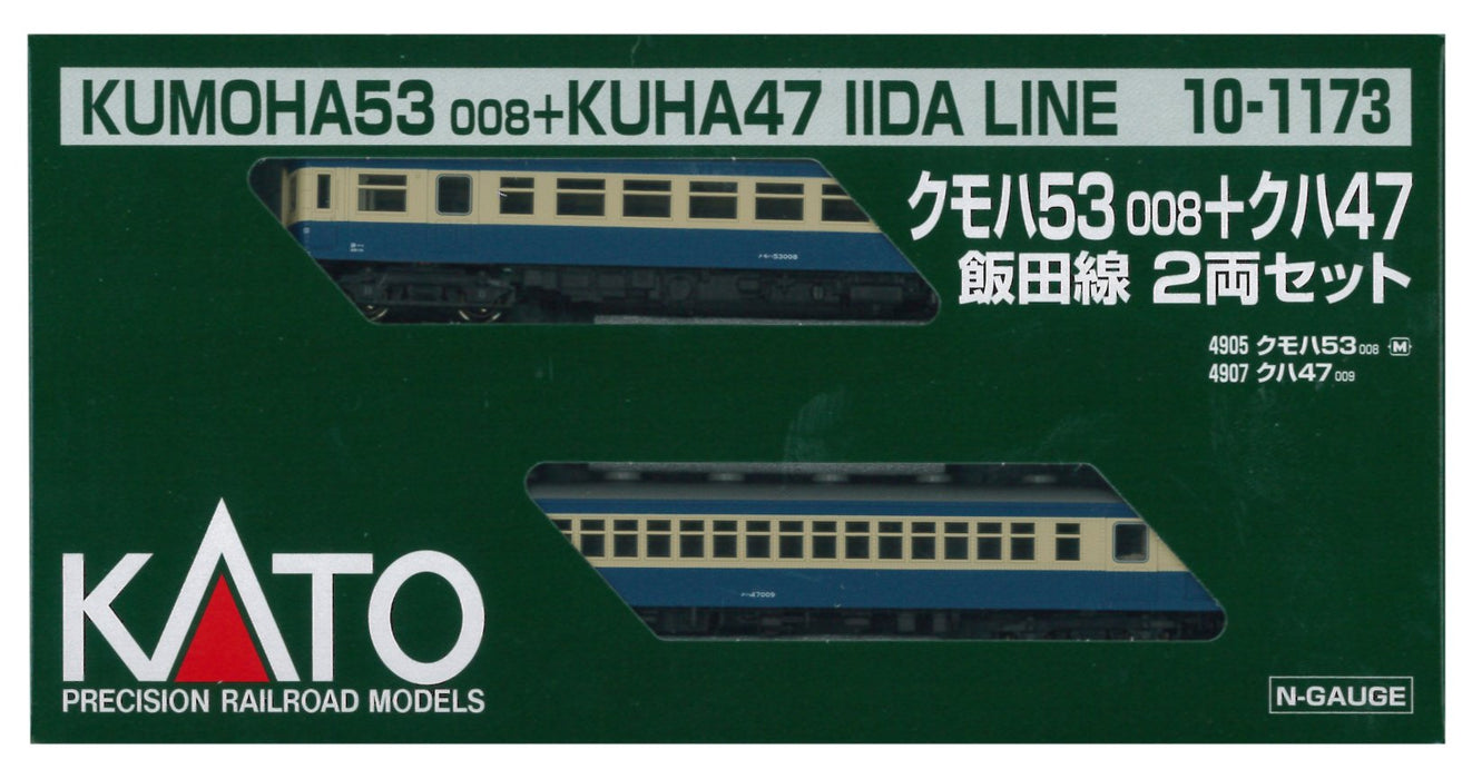 Kato 2-Car Railway Model Train Set N Gauge Kumoha53008+Kuha47 Iida Line 10-1173