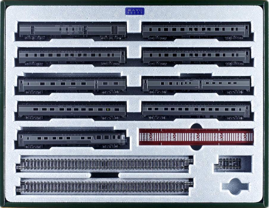Kato N Gauge 9-Car Basic Set - New York Central 20th Century Limited Express Model Railway