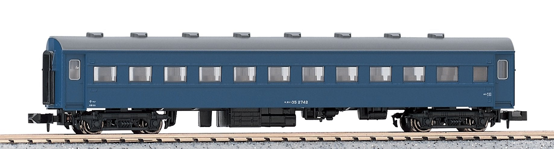 Kato N Gauge Blue Oha35 Postwar 5127-4 Railway Passenger Car Model