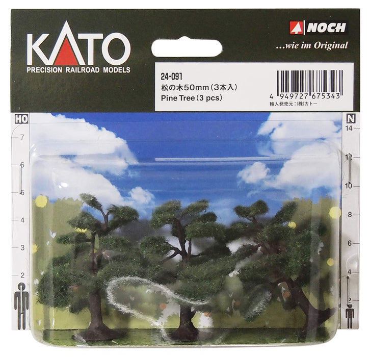Kato N Gauge Pine Tree Set 50mm Pack of 3 Model 24-091