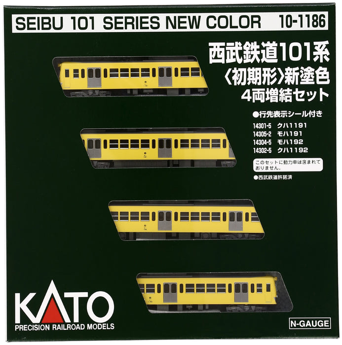 Kato N Gauge Seibu Railway 101 Series 4-Car Set New Paint Model Train 10-1186