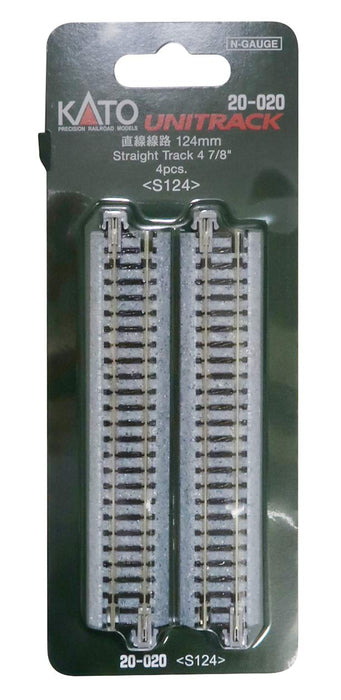 Kato Spur N 20-020 Gerades Gleis 124 mm, 4 Stück