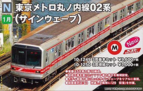 Kato N Gauge Coffret de train à 3 voitures, série 10-1249, ligne Tokyo Metro Marunouchi