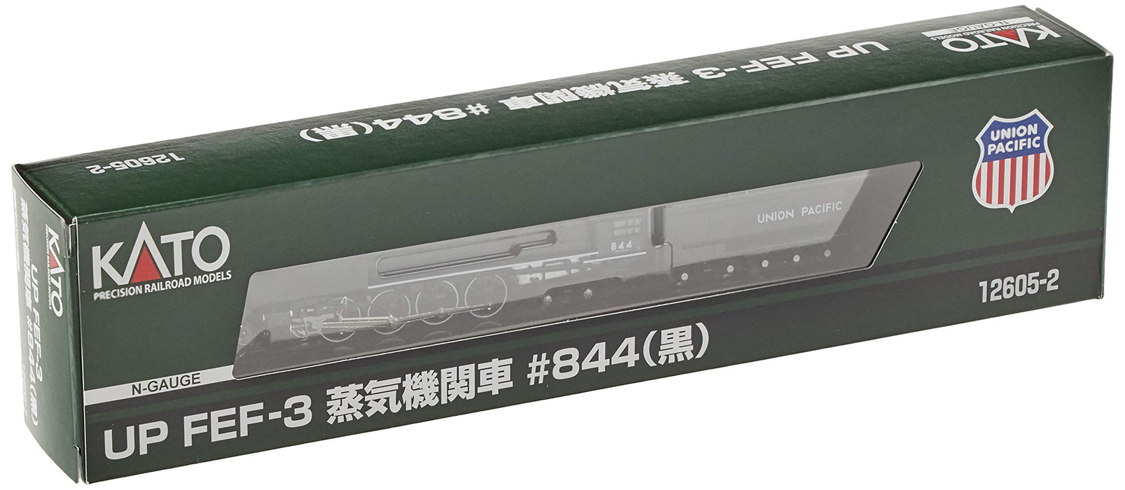 Kato Brand Rail Model Steam Locomotive - Black N Gauge Fef-3 #844 12605-2