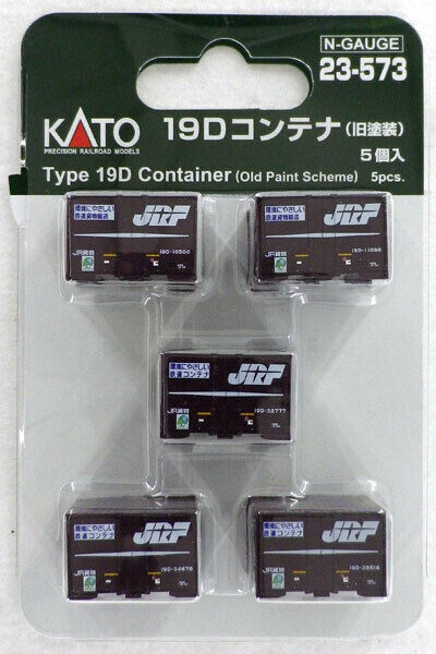 Kato N Scale Type 19d Container Old Paint Scheme 5 Stück