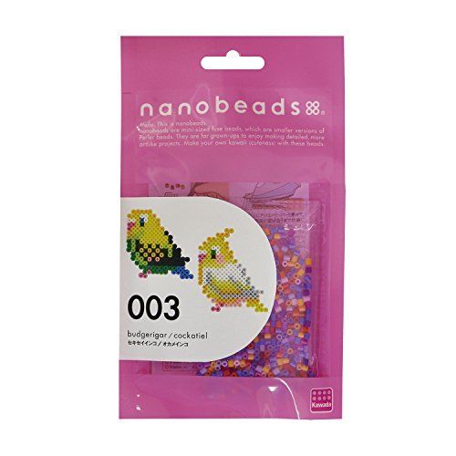 Kawada Nano Beads 003 Budgerigar / Cockatiel Perler Beads Kit - Japan Figure