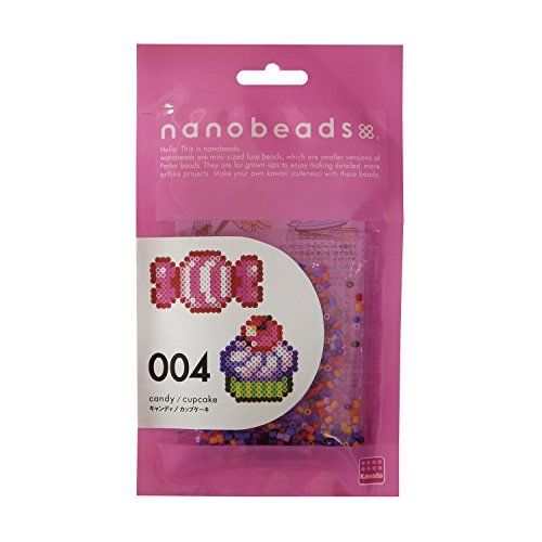 Kawada Nano Beads 004 Candy / Cupcake Perler Beads Kit - Japan Figure