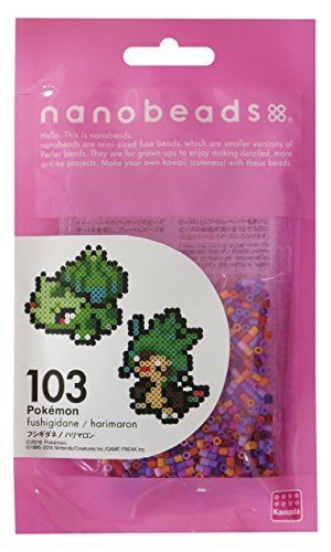 Kawada Nano Beads 103 Pokemon Bulbasaur / Chespin Perler Beads Kit