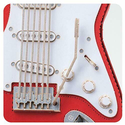Kawada Pn-136 Papernano Electric Guitar Red Paper Craft Model