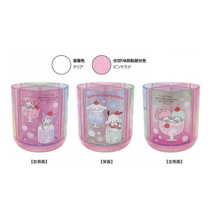 K Company Sanrio Drehbarer Stiftständer mit japanischen Sanrio-Figuren, H110 x Φ100 mm