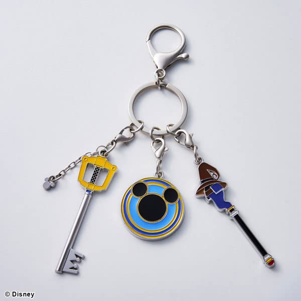 Square Enix Kingdom Hearts Metal Key Chain Japan Knight'S Shield Wand Of Magic