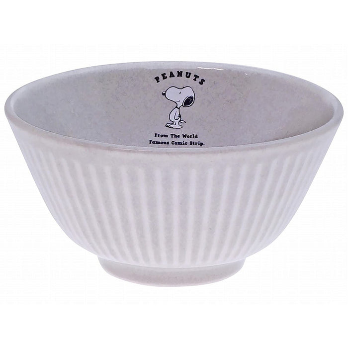 Kaneshotouki Ceramic Peanuts Snoopy Rice Bowl 12cm Gray 614120