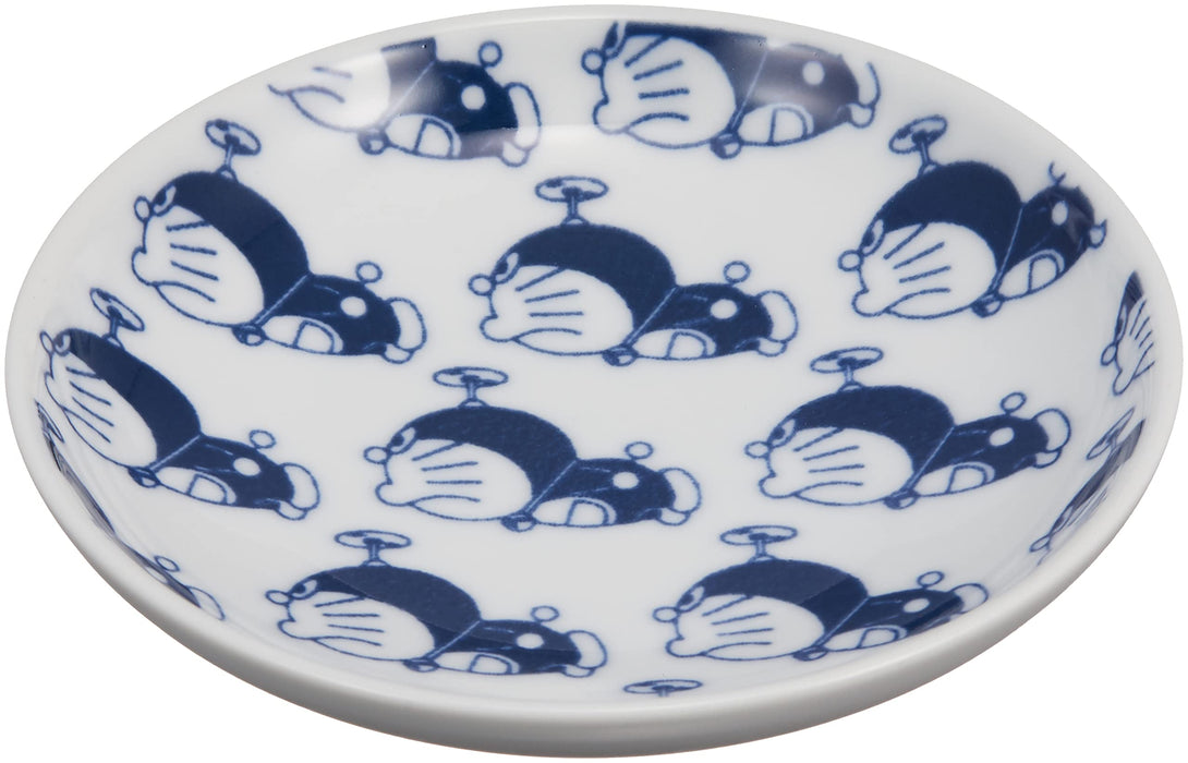 Kinsho Pottery Doraemon Plate 10cm Takecopter 009177 White