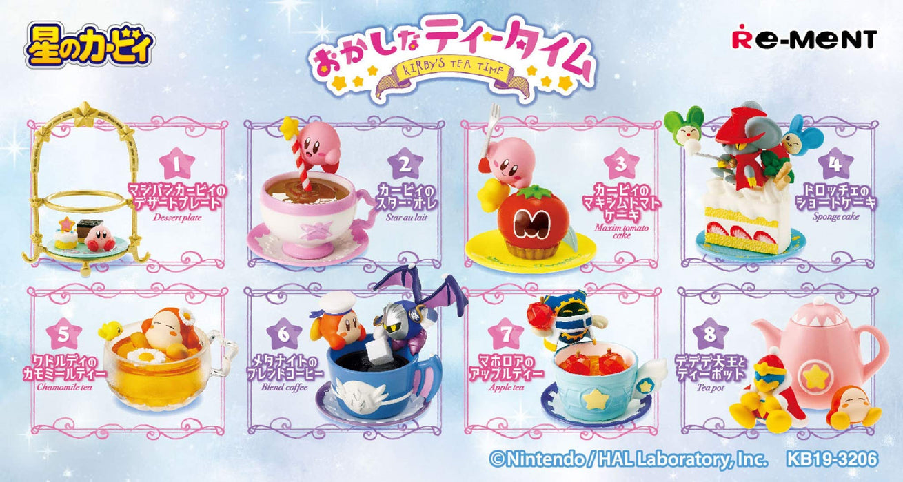 RE-MENT Kirby: Sweet Tea Time 1 Box 8-teiliges Komplettset
