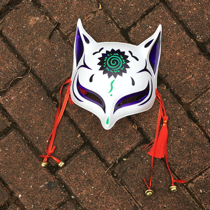 Party City Kitty Grand masque de renard Masques de cosplay Masques japonais Kitsune Masques traditionnels