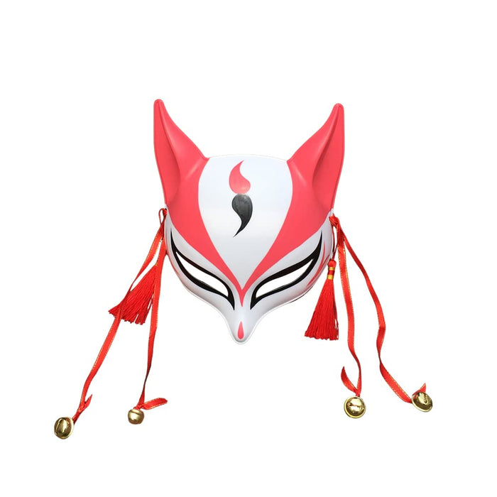 Party City Kitty Large Fox Mask Kitsune Mask For Cosplay Traditional Japanese Mask
