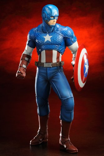 KOTOBUKIYA Mk155 Artfx Avengers Captain America Pvc Figure 1/10 Scale