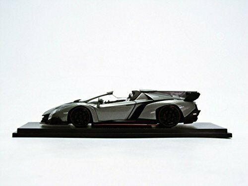 Kyosho 1/43 Lamborghini Veneno Roadster Grau/Rot Line Grey Diecast Car 5572gr