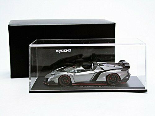 Kyosho 1/43 Lamborghini Veneno Road Ster Gray/red Line Gray Diecast Car 5572gr