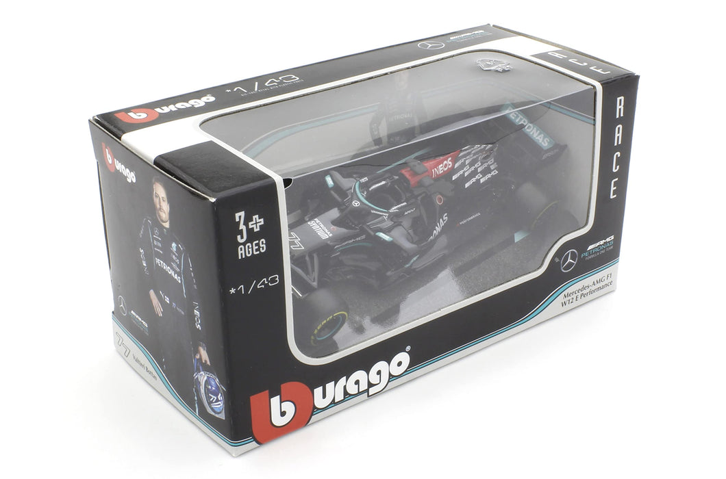 Kyosho Bburago 1/43 Mercedes Amg F1 W12 2021 No.77 V. Bottas Window Box Bur38138B