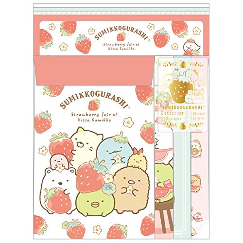 Lh69101 Sumikko Gurashi Cafe Sumikko Strawberry Fair Letter Set
