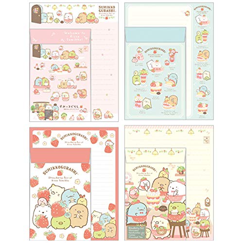 Lh69101 Sumikko Gurashi Cafe Sumikko Strawberry Fair Letter Set