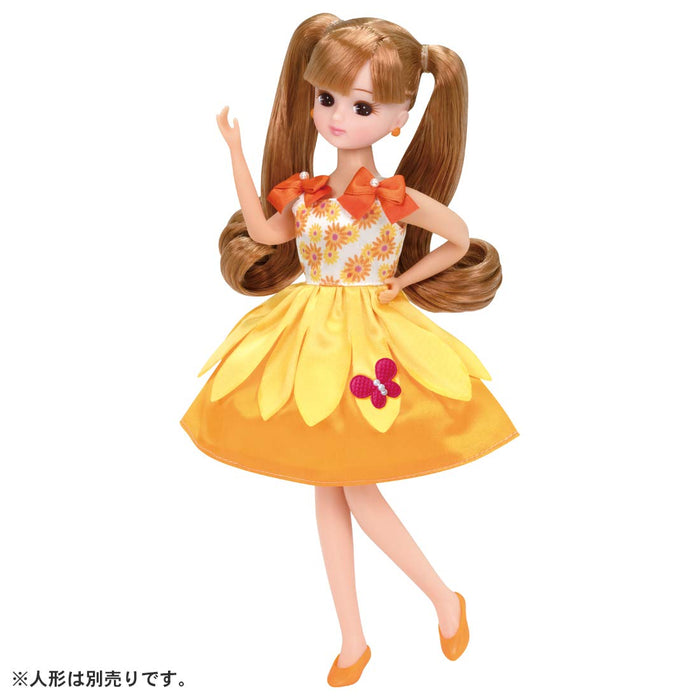 TAKARA TOMY Licca Doll Robe à fleurs ensoleillée (la poupée n'est pas incluse)