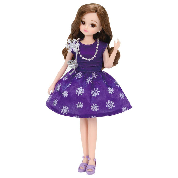 TAKARA TOMY Licca poupée tenue robe violette neige