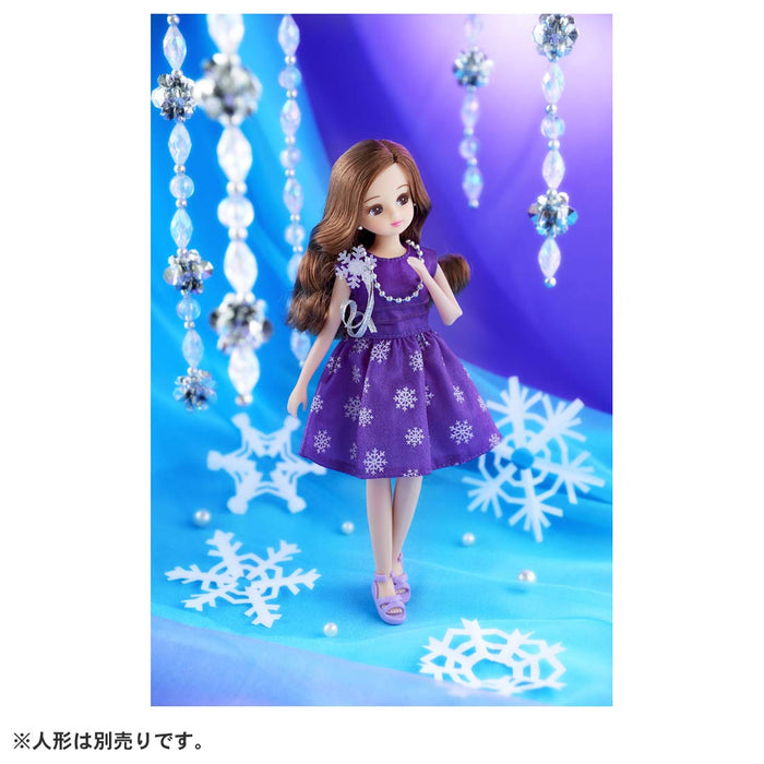 TAKARA TOMY Licca poupée tenue robe violette neige