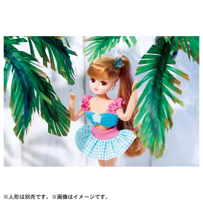 TAKARA TOMY Licca Doll Lw-13 #Licca #Gingham Check &amp; Flower Badeanzug-Set