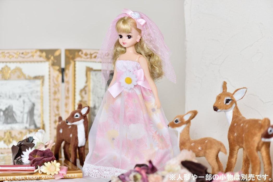 TAKARA TOMY Licca-Puppe, Blumen-Hochzeitskleid-Set, Puppe nicht im Lieferumfang enthalten, 842033
