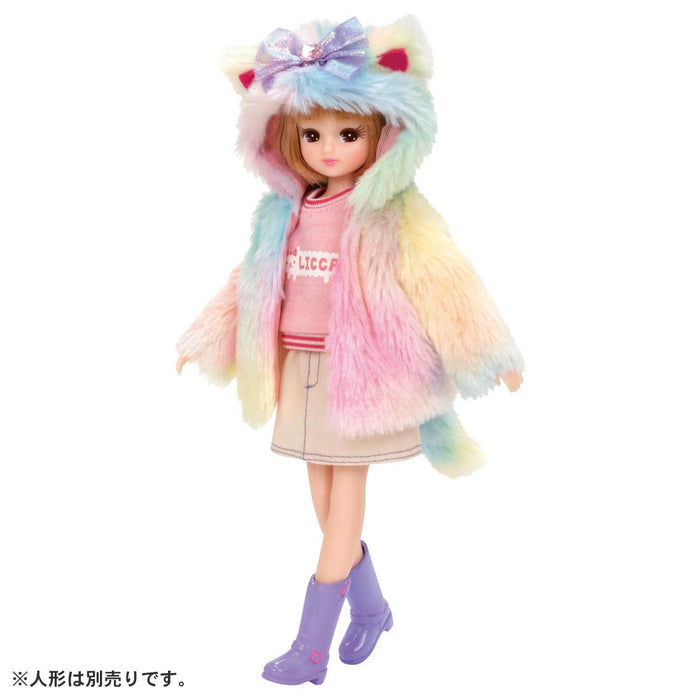 TAKARA TOMY Licca Doll Fluffy Colorful Cat