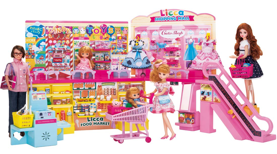 TAKARA TOMY Licca Doll Self-Register Shopping Mall Poupée non incluse 860365