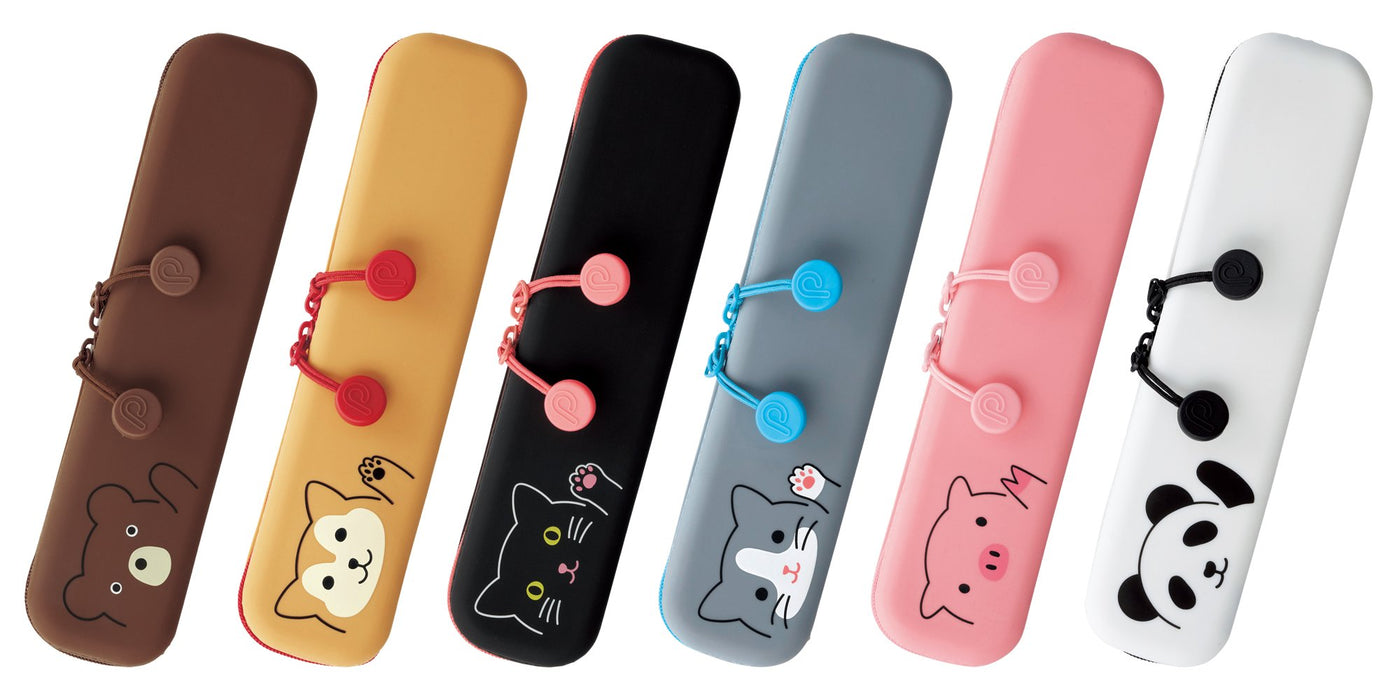 Schmale Reißverschlusstasche von Lihit Lab, Punilab Panda A7717-6, Japan