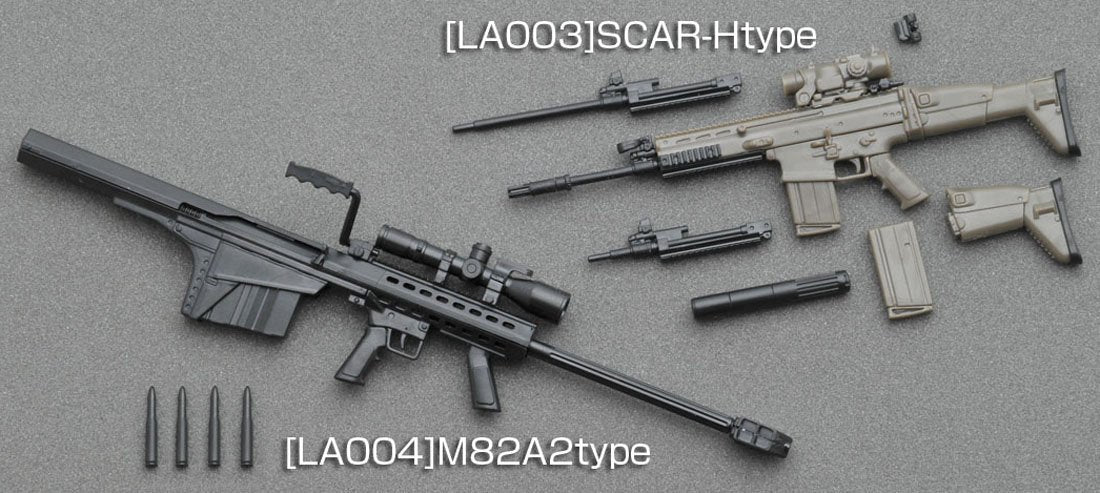TOMYTEC La004 Military Series Little Armory M82A2 Type Plastikmodellbausatz im Maßstab 1:12