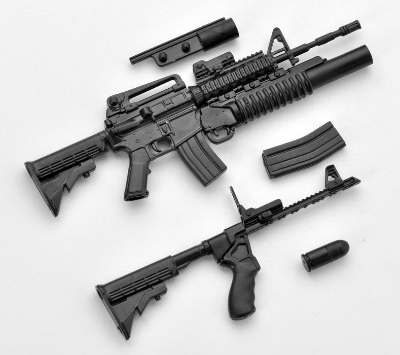 Tomytec Little Armory M4A1 and M203 Type Model Kit - Plastic Construction