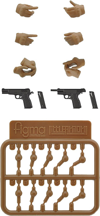 Tomytec Little Armory Laop06 Figma Gants Tactiques 2 Pistolet À Main Ensemble Tan Pièces À Main Pour Figurines