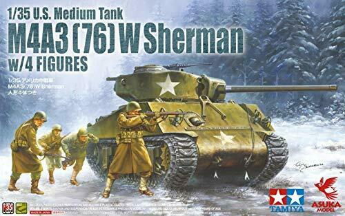 M4a3 76 W Sherman W/figuretamiya Plastikmodellbausatz