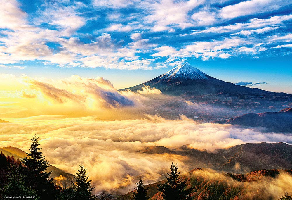 Beverly M81-611 Jigsaw Puzzle Mt.Fuji In The Morning (1000 S-Pieces) Scene Puzzle