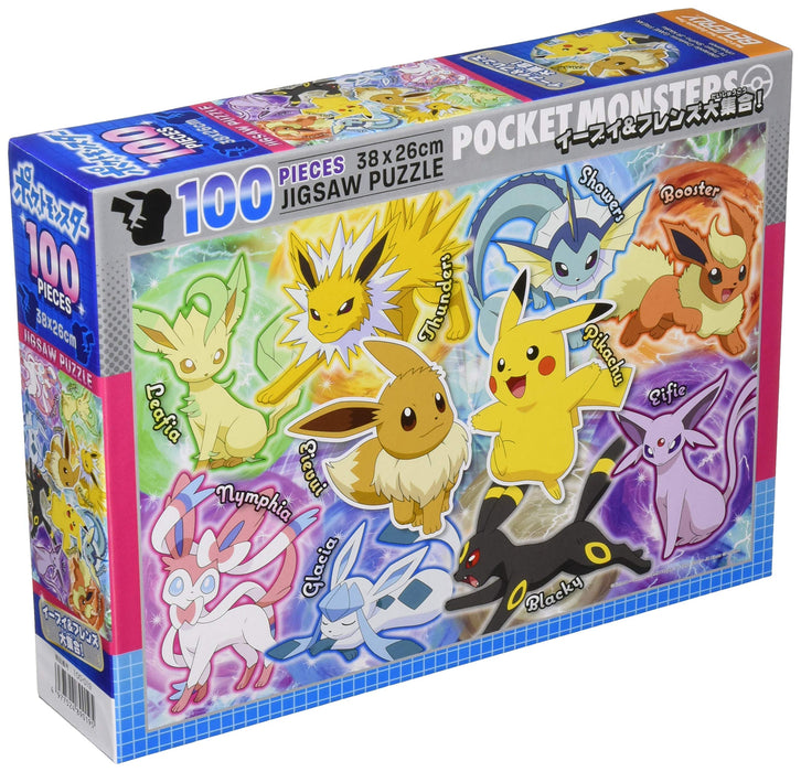 [Fabriqué au Japon] Beverly Puzzle 100 pièces Pokémon Évoli Amis Grand rassemblement ! (26 X 38 cm) 100-019