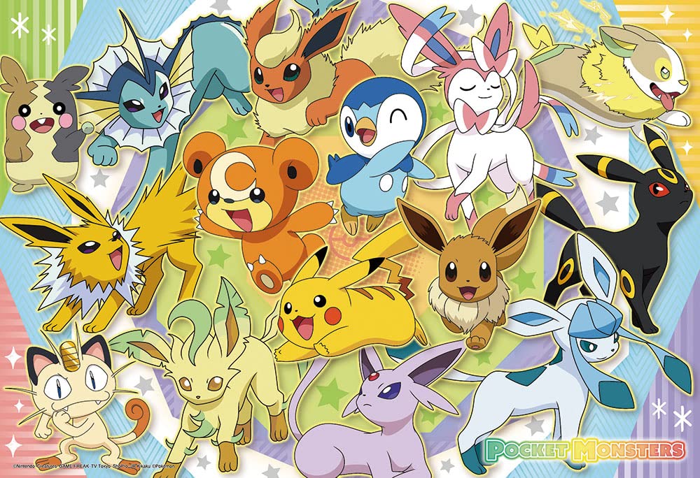 BEVERLY 100-031 Puzzle Pokémon Amis colorés 100 pièces en L