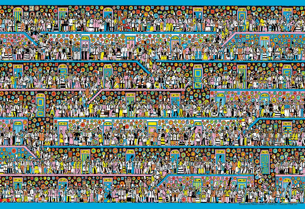 BEVERLY M81-734 Puzzle Wo ist Wally voller Uhren 1000 S-Teile