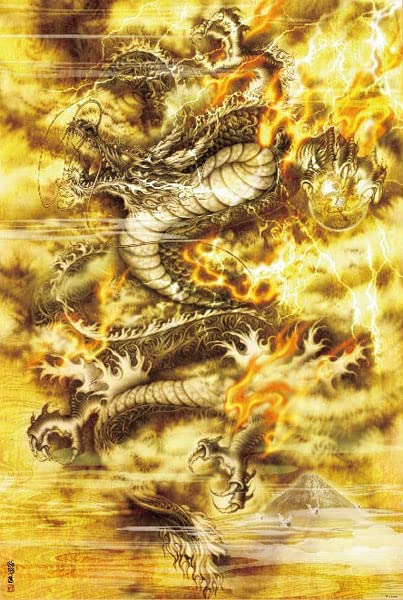 [Hergestellt in Japan] Beverly 1000 Teile Puzzle Golden Flying Dragon (49 x 72 cm) 61-462
