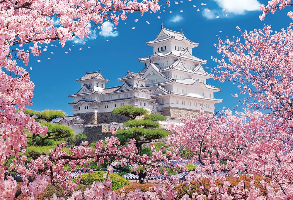 BEVERLY 1000-013 Jigsaw Puzzle Himeji Castle In Cherry Blossom Style 1000 Pieces
