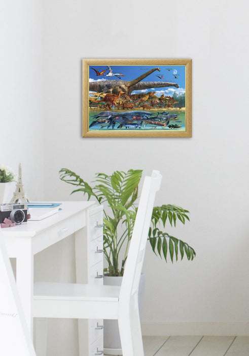 Beverly Jigsaw Puzzle L74-167 Tableau des tailles des dinosaures (150 pièces en L) Puzzle dinosaure