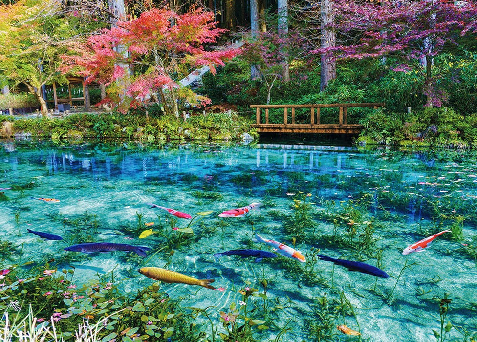 BEVERLY 66-218 Jigsaw Puzzle Monet'S Pond With Colorful Koi Fish 600 Pieces