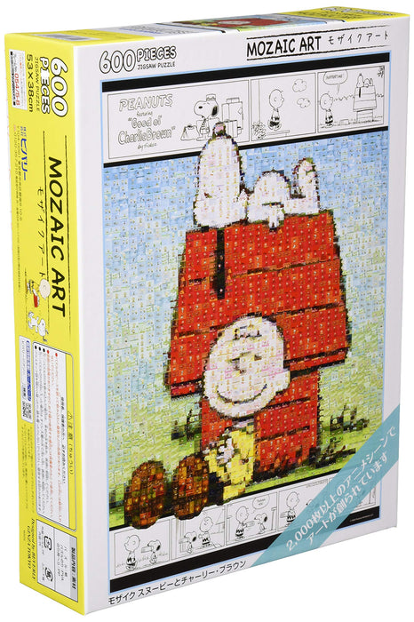 BEVERLY 66-145 Jigsaw Puzzle Snoopy Mosaic Snoopy And Charlie Brown 600 Pieces